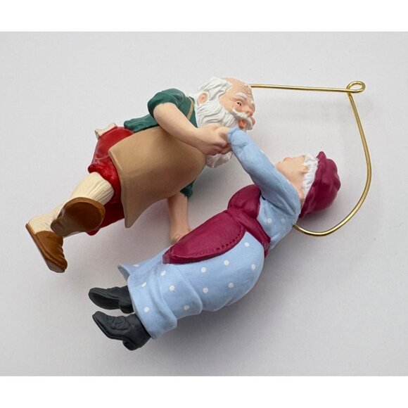 Hallmark Shall We Dance Christmas Ornament Santa Mrs Claus 1988 Vintage - Picture 5 of 7